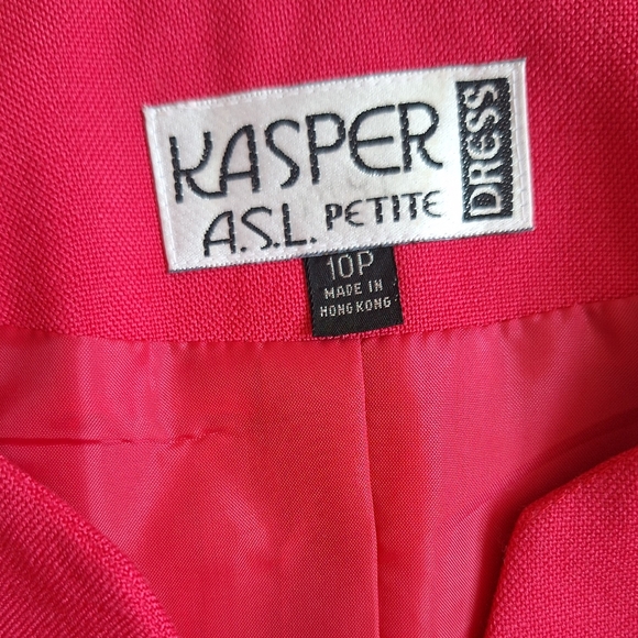 KASPER VINTAGE Pink Blazer Tailored Short Sleeve - Picture 6 of 7